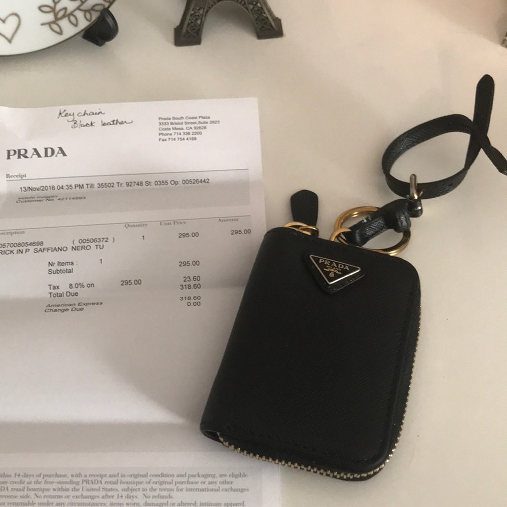 Authentic Prada key holder/ card holder